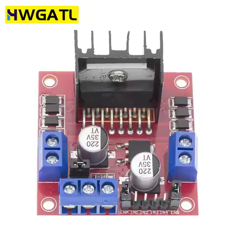 HWGATL L298N Driver Board Module L298 Stepper Motor Smart Car Robot Breadboard Peltier High Power