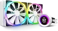 NZXT KRAKEN Z Series Z63 White RL-KRZ63-RW Water-Cooled CPU Cooler, Equipped with 2 5.5-inch (140 mm) Fans, KRAKEN