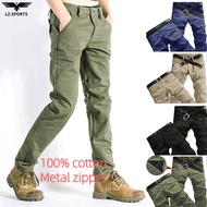 【Pants】 【Ready Stock】 【Men Clothes】 [Ready Stock] cargo pants men slim fit  hiking pants tactical pants seluar kerja lel
