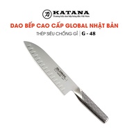 [Trả góp 0%]Dao bếp Nhật cao cấp Global G48 = G80 Santoku - Dao thái đa năng (180mm)