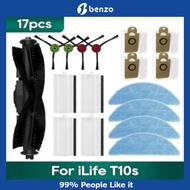 Compatible For iLife T10s Robot Vacuums Replacement Spare Parts Accessories Main Side Brush Hepa Fil