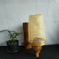 Lampu Hias Bambu Tempel / Hiasan Lampu Tempel Bambu / Hiasan Lampu Dinding Bambu Unik