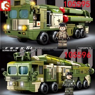 Sembo Block Military 105595 HQ-9 Anti-Aircraft 105596 DF-21 AntiShip Missiles Defense System Buildin