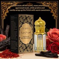 10ml Floral Agarwood Perfume Oil | Alcohol-Free Gentle Oil-Based Formula | Elegant Floral Print Bott