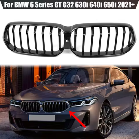 Car Front Bumper Kidney Grill For BMW G32 6 Series GT 2021 2022 630i 640i Racing Style Front Radiato