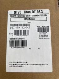 微星 GT76 Titan DT 9SG-042TW 17.3吋旗艦款電競筆電 全新現貨📌附購買證明📌自取45000