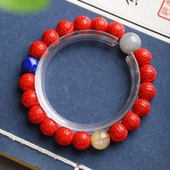 天然原礦硃砂精品紅砂富甲天下 富甲一方手鏈10mm含量95%以上