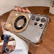 Case For Samsung S24 S24 Plus S24 Ultra S24 FEClear Case Thickening Plated Cover Silicone ShockProof