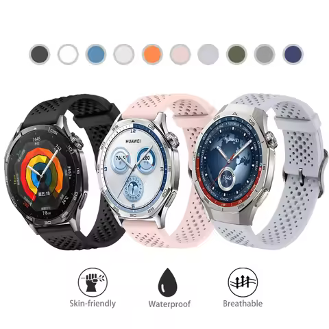 Original Band for Huawei Watch GT5 46mm Silicone Breathable Sport Band for Huawei Watch GT5Pro 46mm/