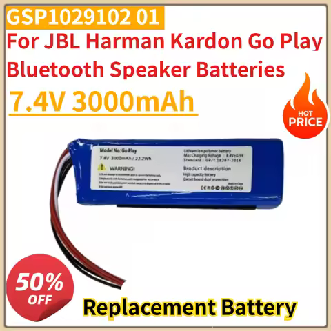 High Quality New GSP1029102 01 Replacement Battery 7.4V 3000mAh For JBL Harman Kardon Go Play Blueto