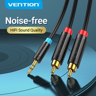 Vention Audio Cable 3.5MM สายสัญญาณเสียง Male to 2 Male RCA Adapter Cable HiFi For Laptop Cellphone Desktop MP3 3.5mm To 2 RCA Adapter Cable