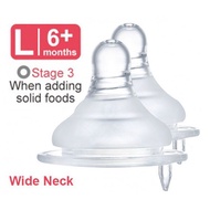 SIMBA Wide Neck Round Hole 2pcs - L Size/ Simba Bottle Teat/ Nipple Botol Simba