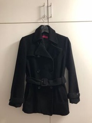 OZOC-黑色毛料外套