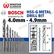 BOSCH HSS-G Metal Drill Bit 4.00MM - 4.90MM (1Pcs)