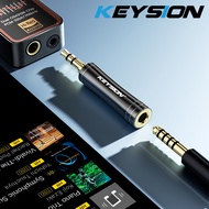 KEYSION อะแดปเตอร์ตัวแปลงเสียงไฮไฟ4.4/3.5มม. ตัวผู้ถึง3.5/4.4มม. ที่สมดุลปลั๊กช่องเสียบหูฟังตัวเมียอ
