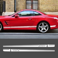 507 Style Side Skirt Racing Stripes Vinyl Decal Sticker for Benz W204 S204 Coupe C63 AMG C180 C200 C
