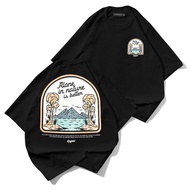 Crew T-Shirt"ALONE" OVERSIZE T-SHIRT / DISTRO MEN'S OVERSIZE T-SHIRTS / SHORT SLEEVED OVERSIZE T-SHI