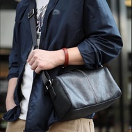 Premium Genuine Leather Men's Sling Bag - Genuine Leather Sling Bag - Genuine Garut Leather Bag