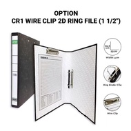 (3PCS) OPTION CR1 1 1/2" Wire Clip 2D Ring File | Lever Arch File X 3PCS