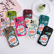 Cute Cartoon Blue Happy Doraemon Phone Casing For Honor X9A 5G / X9B 5G / Honor X7C Shockproof Silic