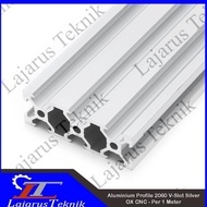 Stock Lots Of Aluminum Profile 2060 V-Slot Silver OX CNC - Per 1cm ||
