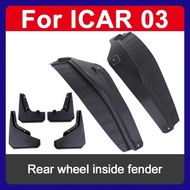 สำหรับเฌอรี่ Icar 03 03ครั้ง Jaecoo 6 J6 EV กระแทกรถพิเศษยามโคลนด้านหน้าและล้อหลังหนากระแทกอุปกรณ์เส