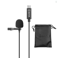 hilisg) BOYA Omnidirectional Single Head Lavalier Lapel Microphone Mic with 6 Meters Cable Compatible with USB Type-C Interface