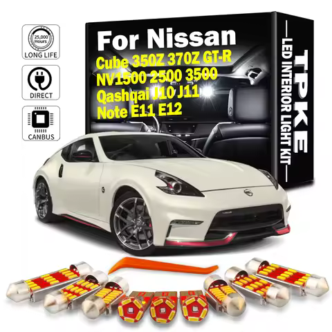 TPKE Canbus LED Interior Light Kit For Nissan Cube 350Z 370Z GT-R NV1500 2500 3500 Qashqai J10 J11 N