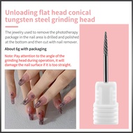 10 Style Tungsten Carbide Nail Drill Bits Nails Electric Files Tools Fine Grinding Bar Milling Cutte