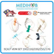 Butterfly Needle Hospitech Scalp Vein Set 19G/21G/25G/27G