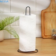 NESSA Vertical Napkins Rack, One-handed Tear Stainless Steel Roll Paper Towel Holder, Simple Black/S