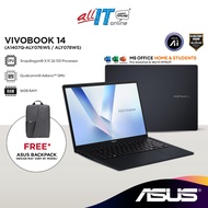 Asus Vivobook 14 A1407Q-ALY076WS/078WS 14" Laptop (Snapdragon® X X1 26 100 | Qualcomm® Adreno™ | 16G