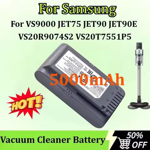 VCA-SBT90 21.9V 5000mAh Battery for Samsung JET75 VS9000 JET90 JET90E VS20R9078S2 VS20R9074S2 VS20T7