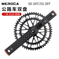 MEROCA Road Bike Crankset Aluminum Alloy CNC High-End Lightweight Double Disc 50/34T 53/39T Hollow C