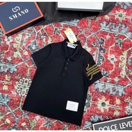 Áo thun nam có cổ áo polo thêu LD tay ngắn vải cotton co dãn dày dặn K_N LUXURY