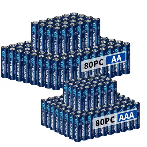 AMERICELL AA+AAA 160/80/40/8pcs Combination Battery, 1.5V Carbon Battery, Suitable For Keyboards, Cl