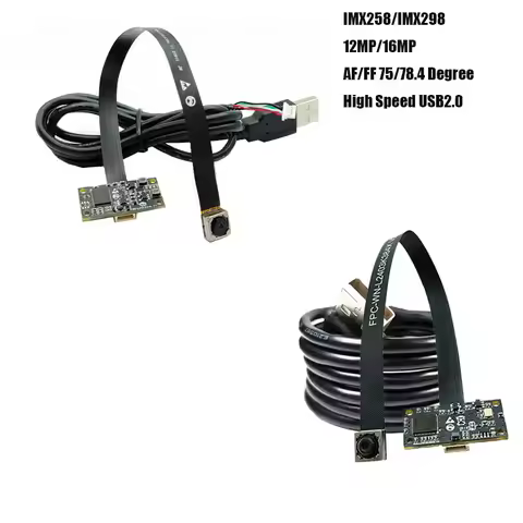 16MP/12MP HD IMX298/IMX258 USB Camera Module AF/FF 75 Degree 30FPS MJPEG YUY2 UVC-compliant, Plug an