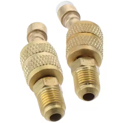 2pcs 5/16 inches R410A Adapter SAE Female Yellow Mini Split Adapter Copper and copper alloys 1/4 inc
