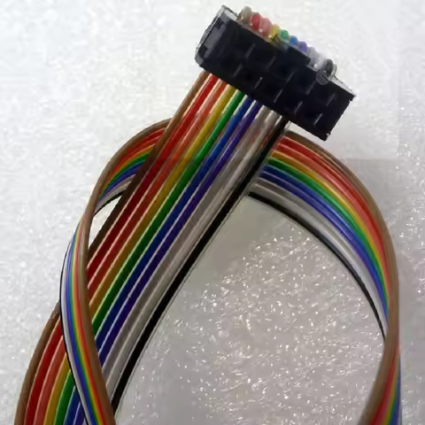 jtag idc isp wire 2*5 to 10*1 pin cable fc-10p 2.54mm for saleae logic analyzer xilinx altera lattic