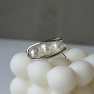 [ZANZAN ZANZAN] Anti-Allergic Steel Pin-Pearl Earrings [Ek59bf002 _ Sus]