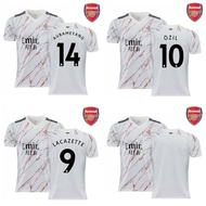 XY ใหม่ล่าสุด 2020-2021 Arsenal Away เสื้อฟุตบอล Lacazette Ozil Aubameyang TShirt เสื้อกีฬาเสื้อฟุตบ