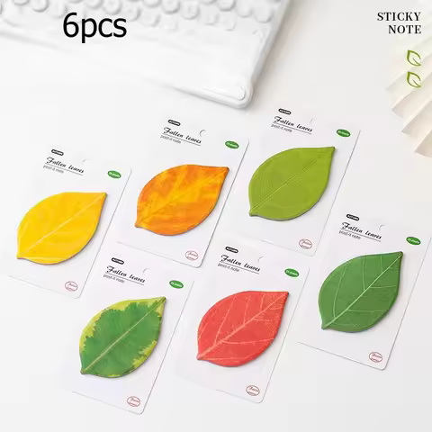 Memo Pad Cross Border Leaf Stickers with Grade Sense and Strong Stickiness Leaf Memo Message Sticker