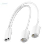 【3C】 Flexible PVC Constructed Split Charging Cable for Glasses 2 Charging Cord