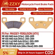 1 Pair Motorcycle Front&Rear Brake Pad For MASSEY-FERGUSON (ATV) MF 400/4WD Auto 05-09 MF 500/4WD Au