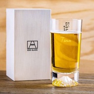 400cc【日本江戶硝子】傳統工藝田島硝子富士山啤酒杯 客製化禮物