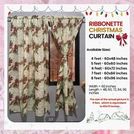Curtain>A/Co.:IE=| Ribbonette Christmas Curtain Design ]ra.5ft, Ay]6ft,.bo 7ft,.oG.8,ft