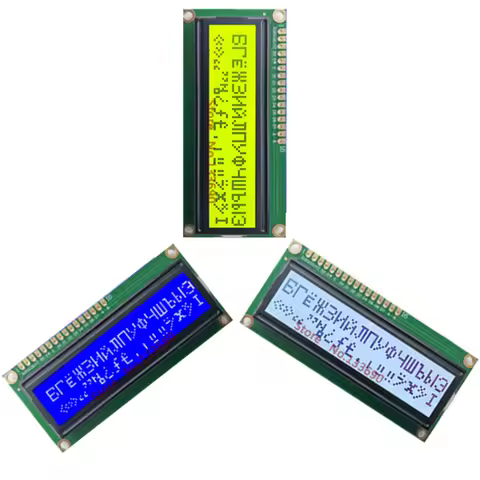 LCD1602 1602A Module Grey /Blue/Green Screen LCD IIC/I2C 16x2 Cyrillic Russian English Character Dis