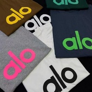 Alo'O Printed Short Sleeved T-shirt for Both Men and Women, Simple Casual Loose Sports Top