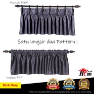 AURORA Anak Langsir / Pelmet curtain / Langsir Dapur / Rod Pocket / French Pleat