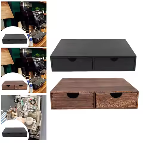 Coffee Pod Storage Box Coffee Machine Stand Space Saving Coffee Pod Holder with 2 Drawers for Office